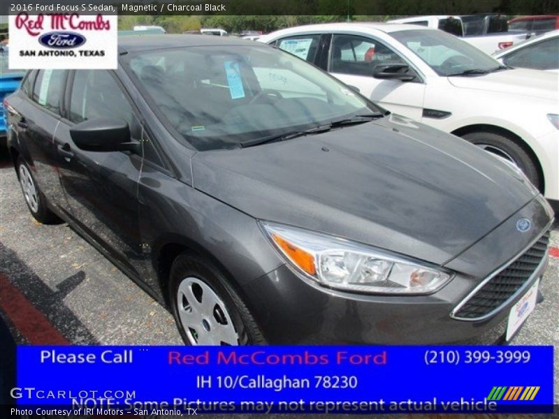 Magnetic / Charcoal Black 2016 Ford Focus S Sedan