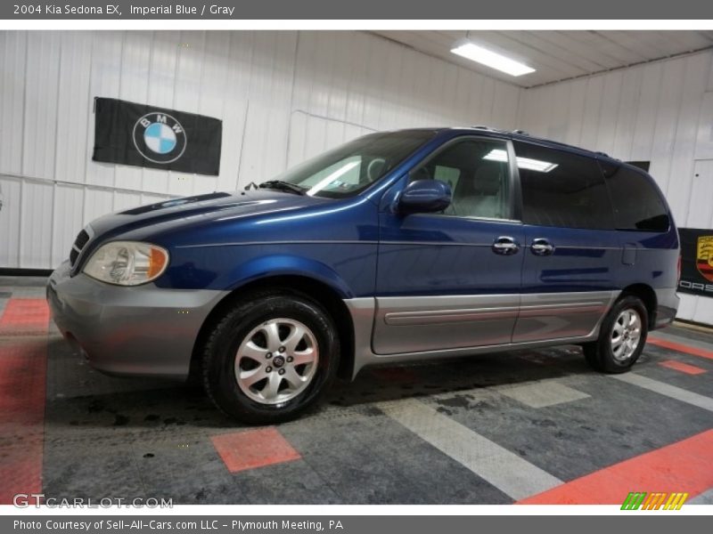 Imperial Blue / Gray 2004 Kia Sedona EX