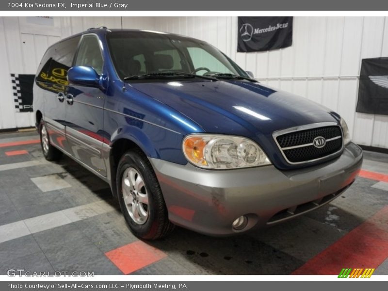 Imperial Blue / Gray 2004 Kia Sedona EX
