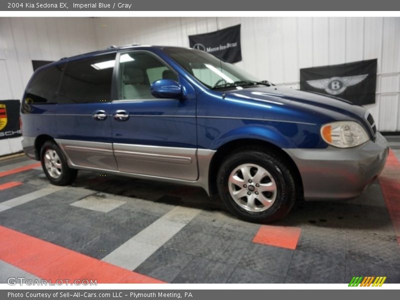 Imperial Blue / Gray 2004 Kia Sedona EX