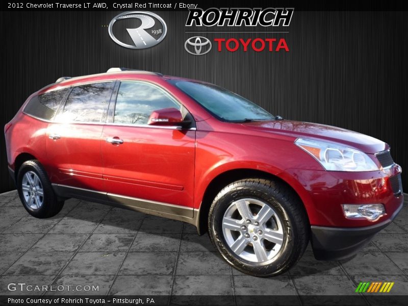 Crystal Red Tintcoat / Ebony 2012 Chevrolet Traverse LT AWD