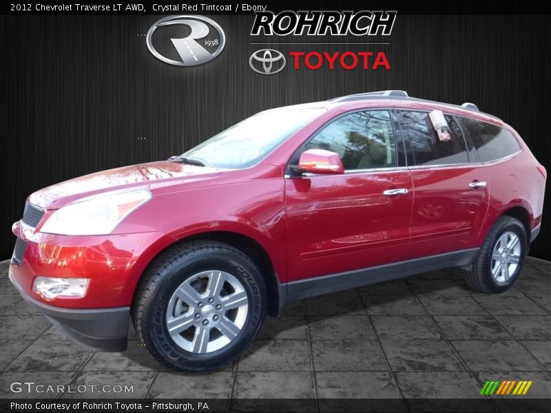 Crystal Red Tintcoat / Ebony 2012 Chevrolet Traverse LT AWD
