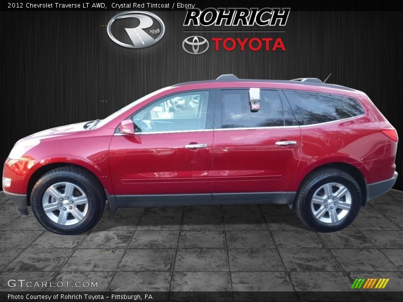 Crystal Red Tintcoat / Ebony 2012 Chevrolet Traverse LT AWD