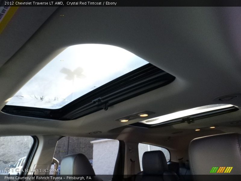 Crystal Red Tintcoat / Ebony 2012 Chevrolet Traverse LT AWD