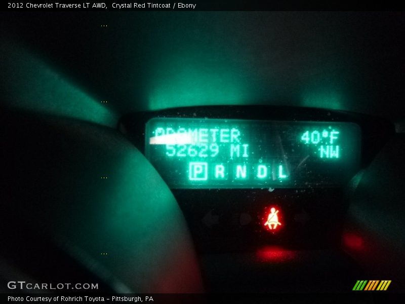 Crystal Red Tintcoat / Ebony 2012 Chevrolet Traverse LT AWD