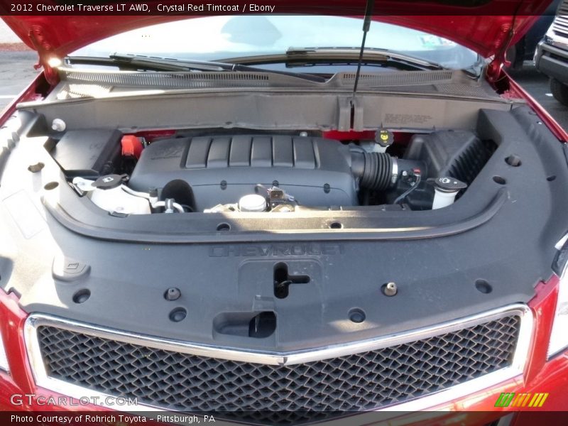 Crystal Red Tintcoat / Ebony 2012 Chevrolet Traverse LT AWD