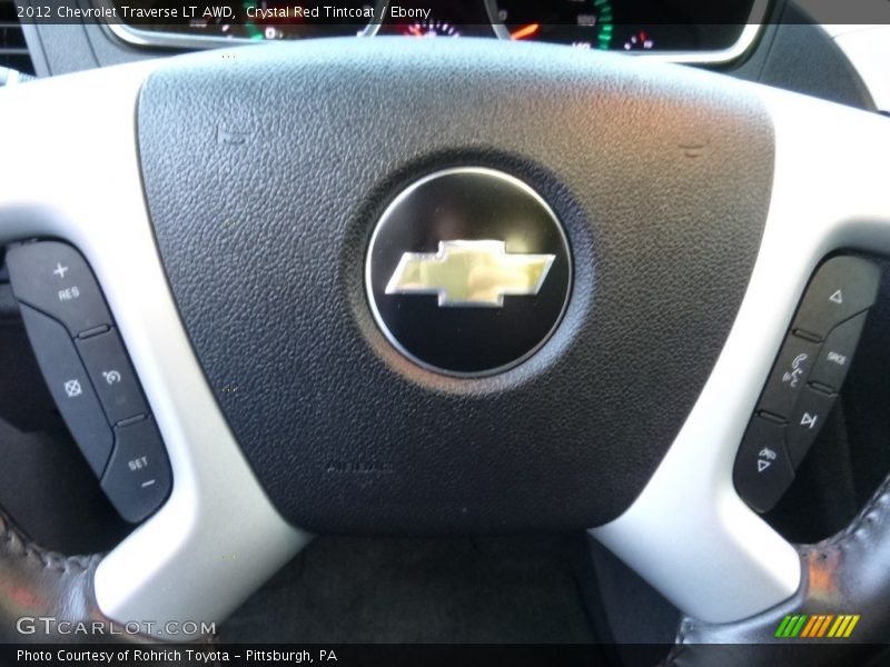 Crystal Red Tintcoat / Ebony 2012 Chevrolet Traverse LT AWD