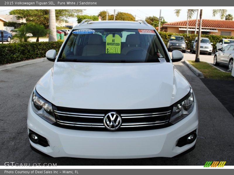 Pure White / Sandstone 2015 Volkswagen Tiguan SEL