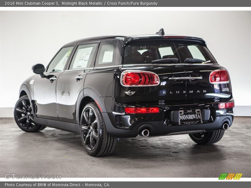 Midnight Black Metallic / Cross Punch/Pure Burgundy 2016 Mini Clubman Cooper S