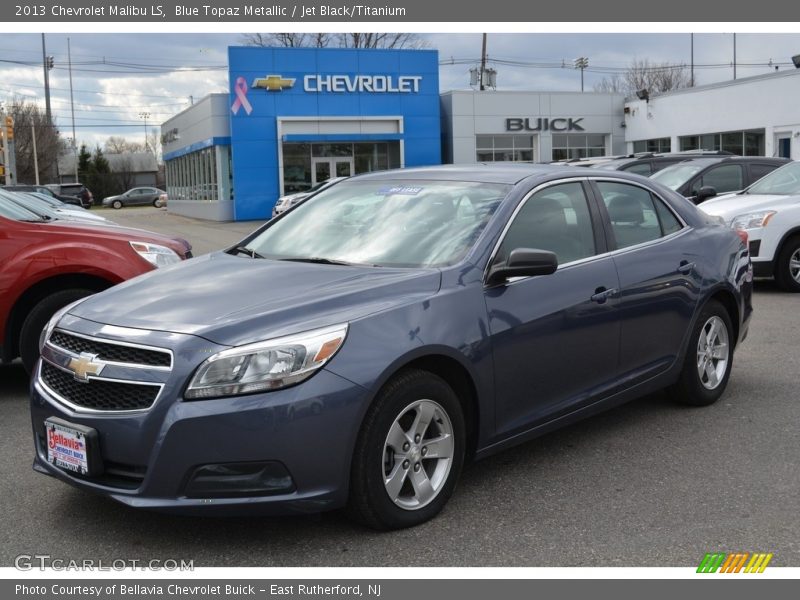 Blue Topaz Metallic / Jet Black/Titanium 2013 Chevrolet Malibu LS