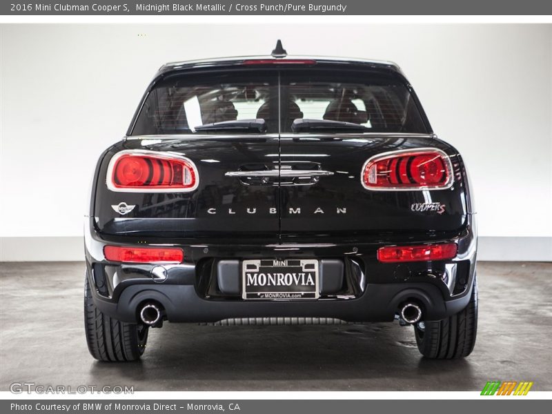 Midnight Black Metallic / Cross Punch/Pure Burgundy 2016 Mini Clubman Cooper S