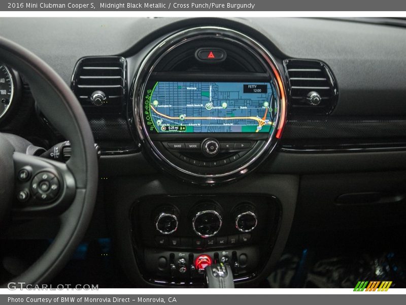 Midnight Black Metallic / Cross Punch/Pure Burgundy 2016 Mini Clubman Cooper S