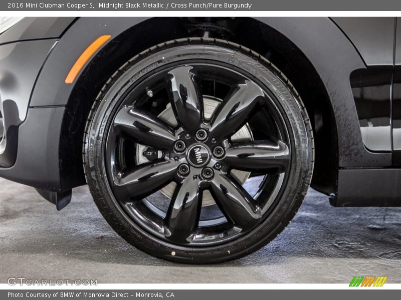 Midnight Black Metallic / Cross Punch/Pure Burgundy 2016 Mini Clubman Cooper S