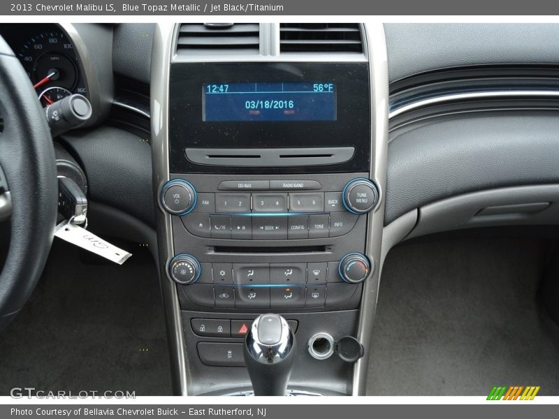 Blue Topaz Metallic / Jet Black/Titanium 2013 Chevrolet Malibu LS