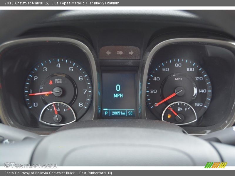 Blue Topaz Metallic / Jet Black/Titanium 2013 Chevrolet Malibu LS