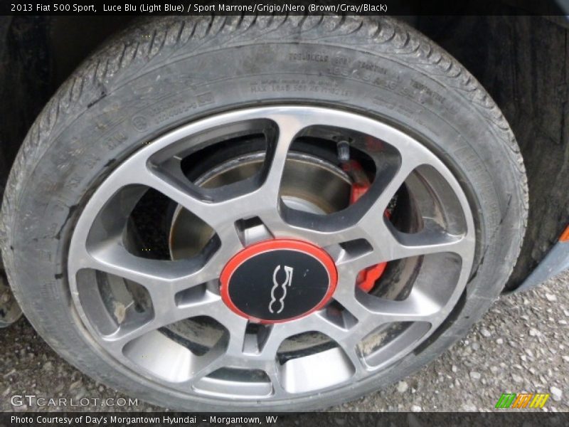 Luce Blu (Light Blue) / Sport Marrone/Grigio/Nero (Brown/Gray/Black) 2013 Fiat 500 Sport