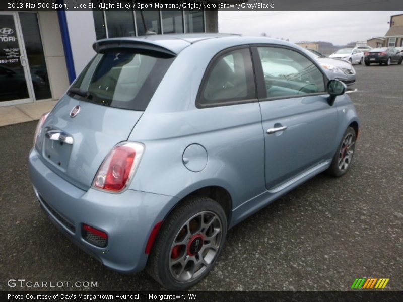 Luce Blu (Light Blue) / Sport Marrone/Grigio/Nero (Brown/Gray/Black) 2013 Fiat 500 Sport