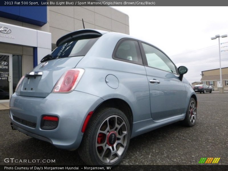 Luce Blu (Light Blue) / Sport Marrone/Grigio/Nero (Brown/Gray/Black) 2013 Fiat 500 Sport
