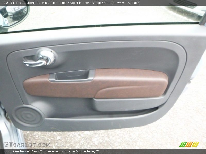 Luce Blu (Light Blue) / Sport Marrone/Grigio/Nero (Brown/Gray/Black) 2013 Fiat 500 Sport