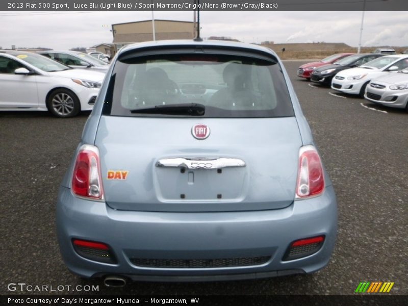 Luce Blu (Light Blue) / Sport Marrone/Grigio/Nero (Brown/Gray/Black) 2013 Fiat 500 Sport