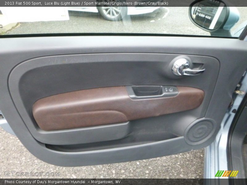 Luce Blu (Light Blue) / Sport Marrone/Grigio/Nero (Brown/Gray/Black) 2013 Fiat 500 Sport