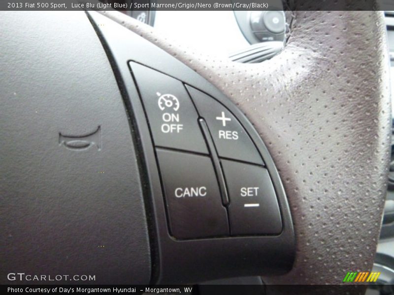 Luce Blu (Light Blue) / Sport Marrone/Grigio/Nero (Brown/Gray/Black) 2013 Fiat 500 Sport