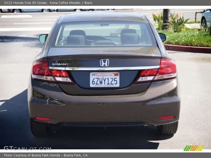 Kona Coffee Metallic / Black 2013 Honda Civic EX Sedan