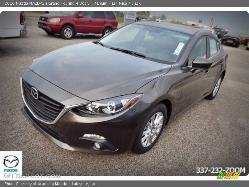 Titanium Flash Mica / Black 2016 Mazda MAZDA3 i Grand Touring 4 Door