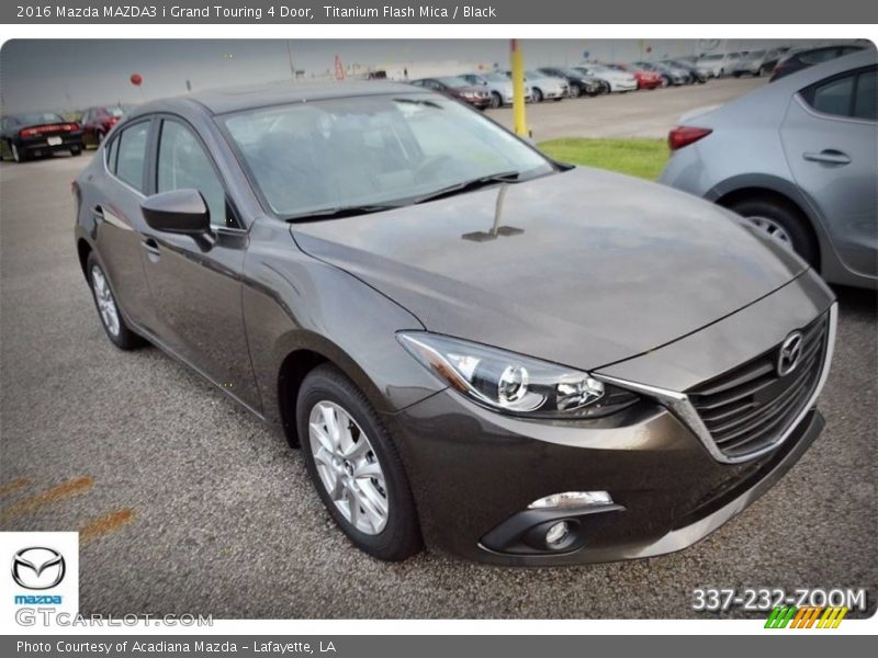 Titanium Flash Mica / Black 2016 Mazda MAZDA3 i Grand Touring 4 Door