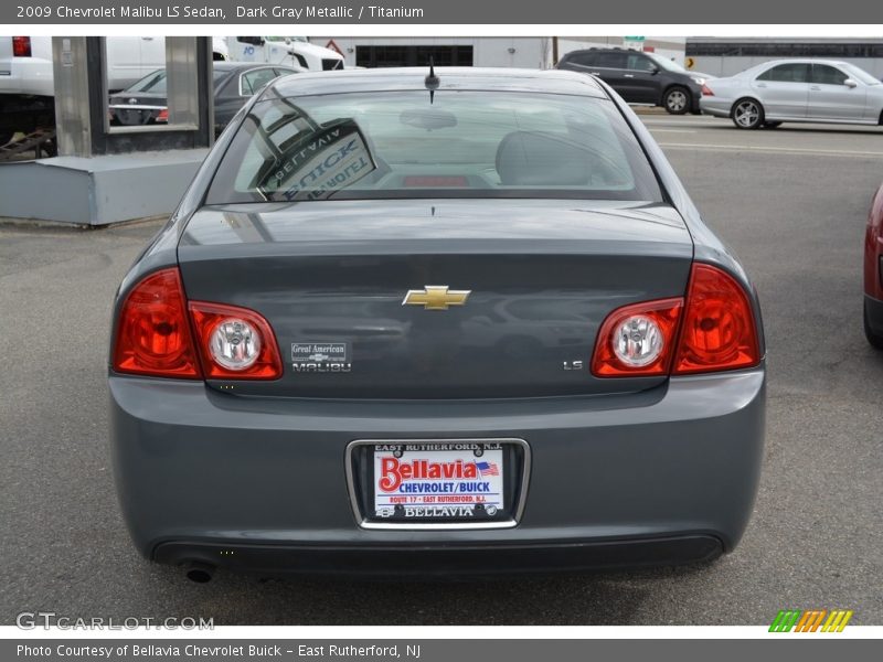 Dark Gray Metallic / Titanium 2009 Chevrolet Malibu LS Sedan
