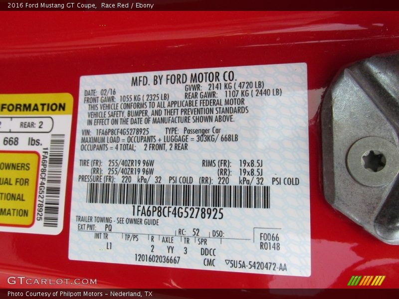 Race Red / Ebony 2016 Ford Mustang GT Coupe