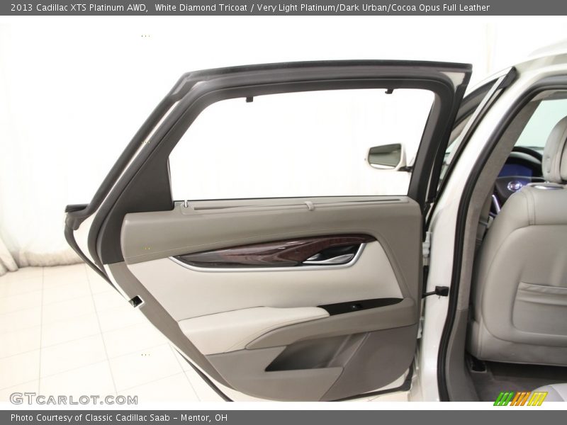 White Diamond Tricoat / Very Light Platinum/Dark Urban/Cocoa Opus Full Leather 2013 Cadillac XTS Platinum AWD