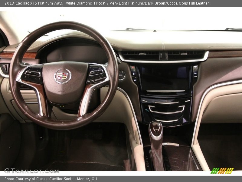 White Diamond Tricoat / Very Light Platinum/Dark Urban/Cocoa Opus Full Leather 2013 Cadillac XTS Platinum AWD