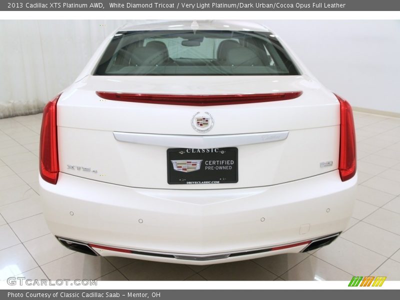 White Diamond Tricoat / Very Light Platinum/Dark Urban/Cocoa Opus Full Leather 2013 Cadillac XTS Platinum AWD