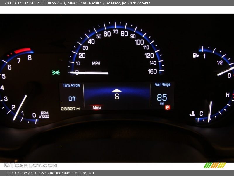 Silver Coast Metallic / Jet Black/Jet Black Accents 2013 Cadillac ATS 2.0L Turbo AWD