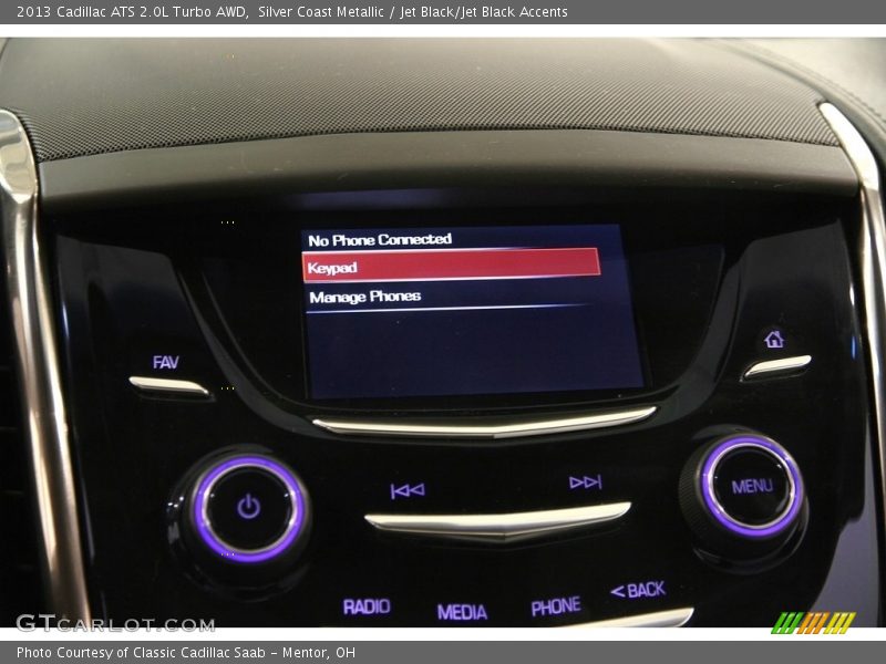 Silver Coast Metallic / Jet Black/Jet Black Accents 2013 Cadillac ATS 2.0L Turbo AWD