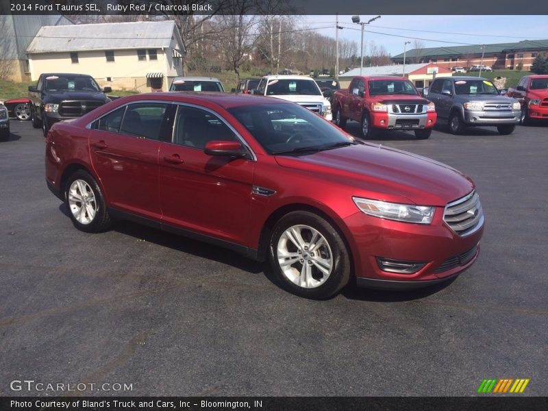 Ruby Red / Charcoal Black 2014 Ford Taurus SEL