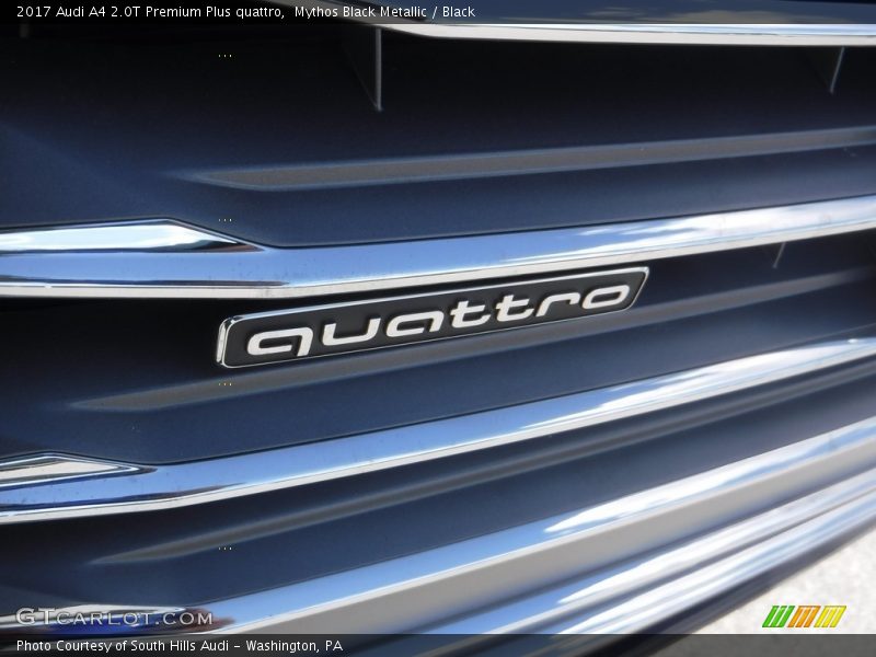 Mythos Black Metallic / Black 2017 Audi A4 2.0T Premium Plus quattro