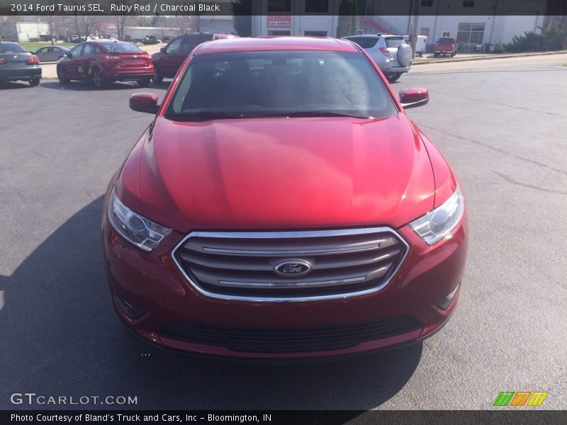 Ruby Red / Charcoal Black 2014 Ford Taurus SEL