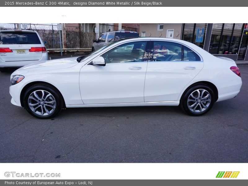 designo Diamond White Metallic / Silk Beige/Black 2015 Mercedes-Benz C 300 4Matic