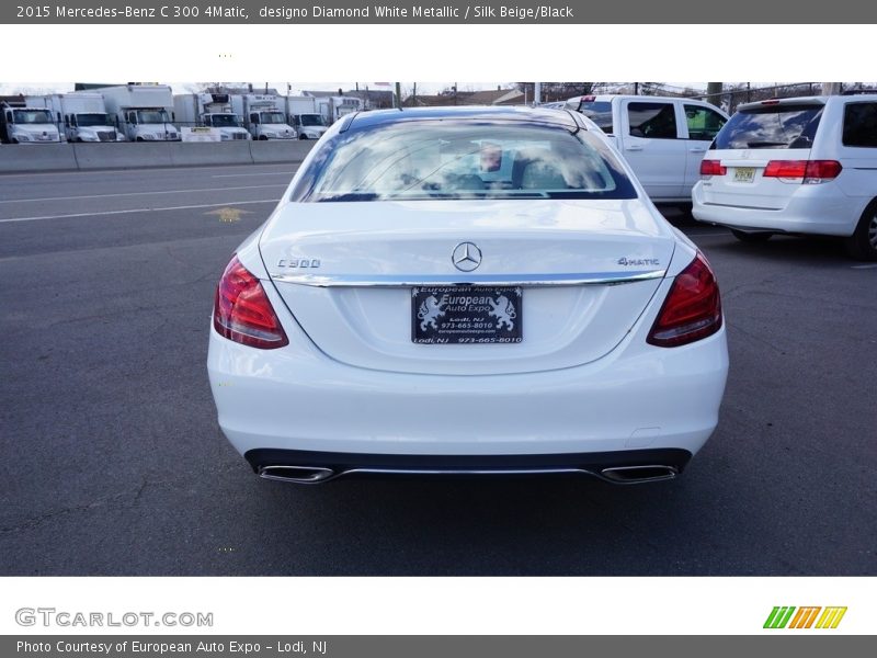 designo Diamond White Metallic / Silk Beige/Black 2015 Mercedes-Benz C 300 4Matic