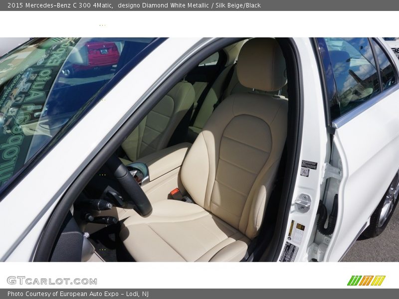 designo Diamond White Metallic / Silk Beige/Black 2015 Mercedes-Benz C 300 4Matic