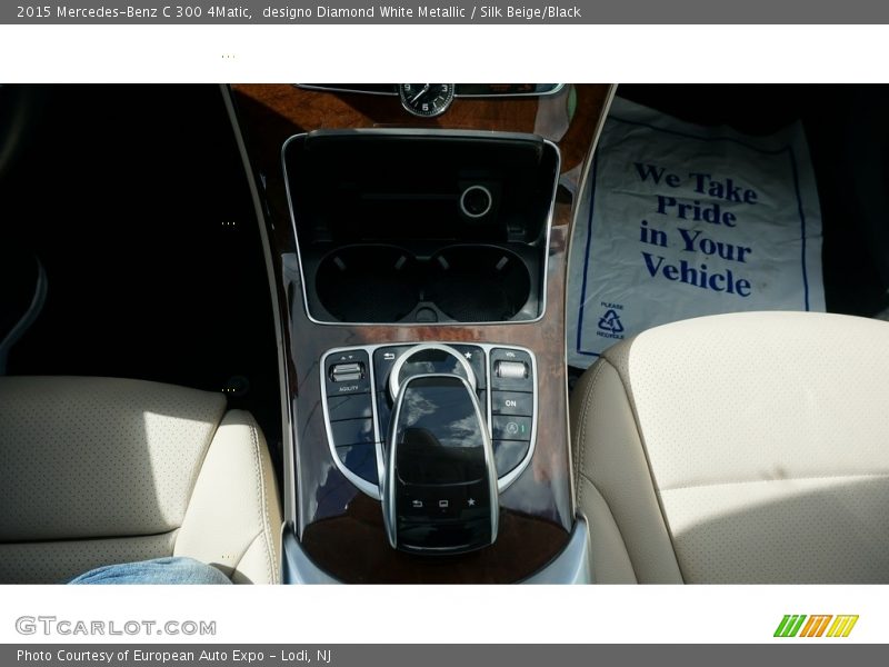 designo Diamond White Metallic / Silk Beige/Black 2015 Mercedes-Benz C 300 4Matic
