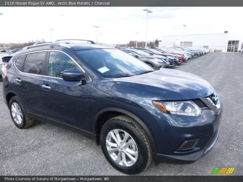 Arctic Blue Metallic / Charcoal 2016 Nissan Rogue SV AWD