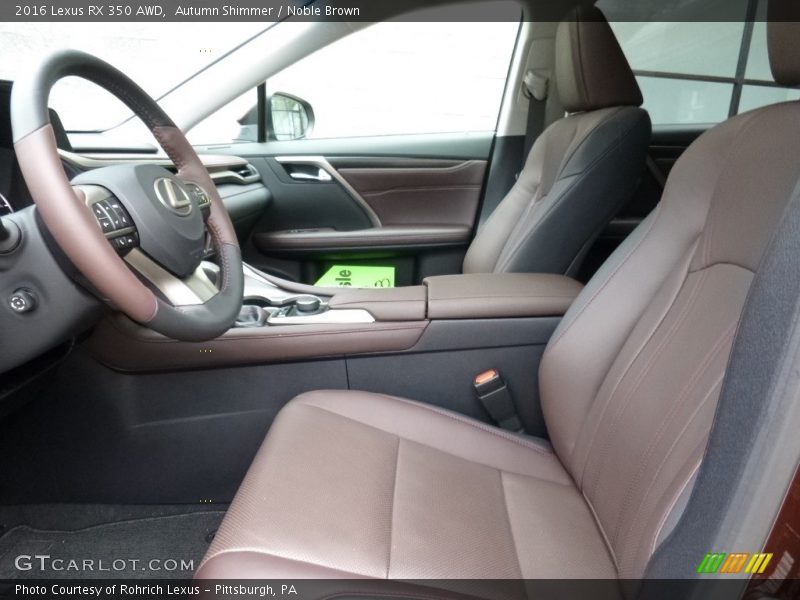 Front Seat of 2016 RX 350 AWD