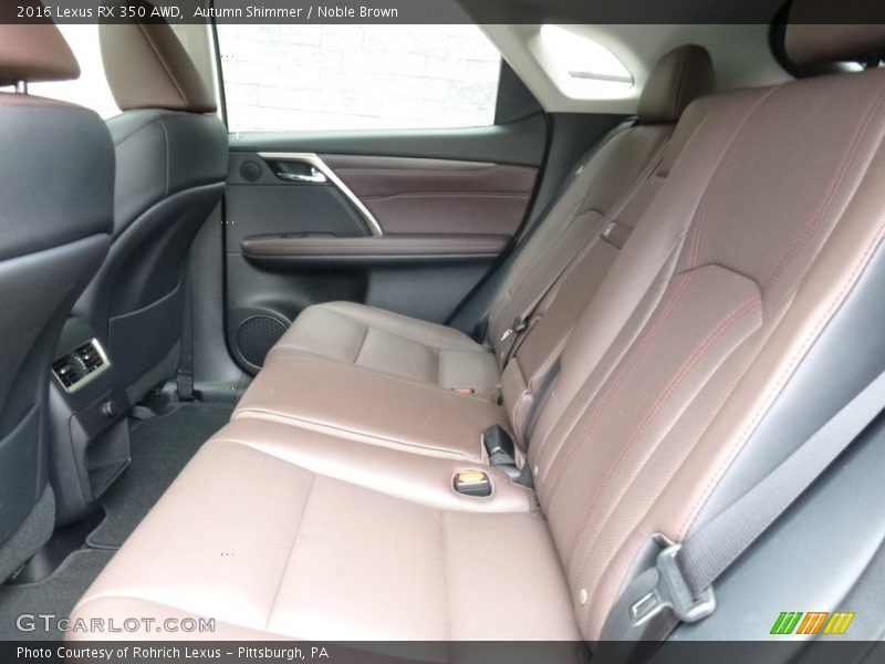 Rear Seat of 2016 RX 350 AWD
