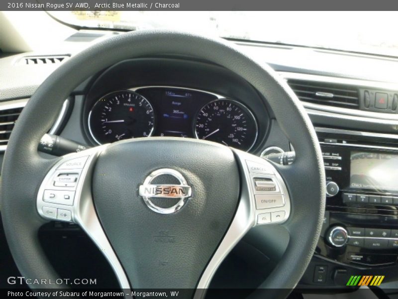 Arctic Blue Metallic / Charcoal 2016 Nissan Rogue SV AWD