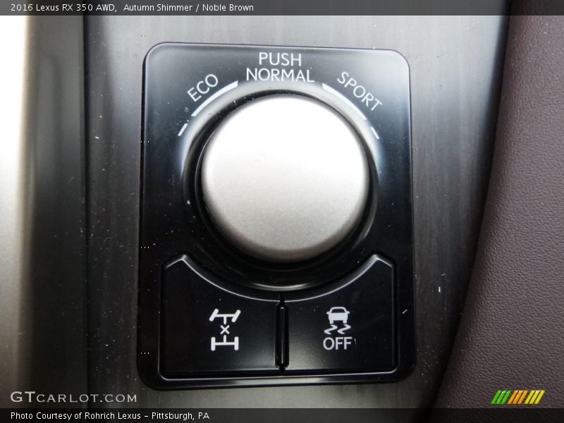 Controls of 2016 RX 350 AWD