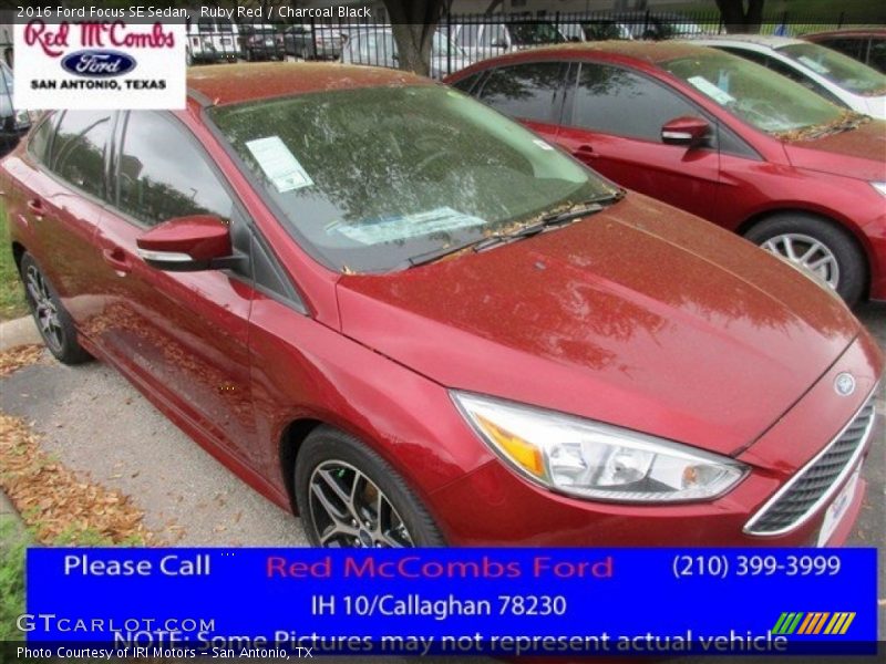 Ruby Red / Charcoal Black 2016 Ford Focus SE Sedan