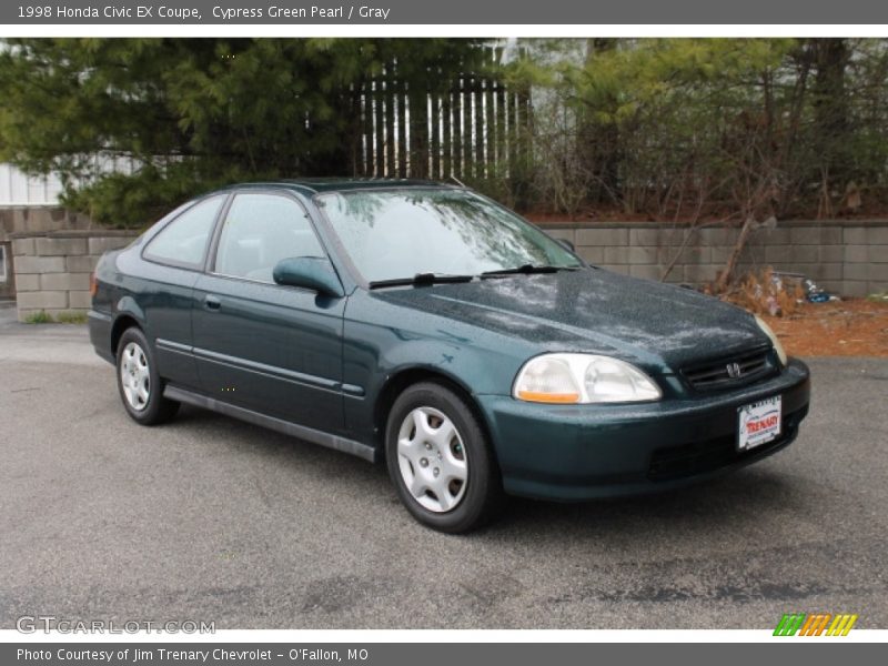 Cypress Green Pearl / Gray 1998 Honda Civic EX Coupe